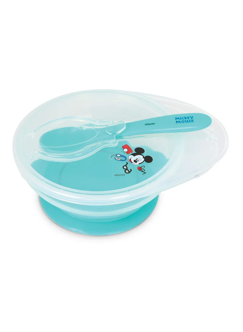 Disney Minnie Mouse Silicone Suction Bowls For Babies Leakproof Lids Extra Strong Suction Easy Release Tab Dishwasher, Multicolor