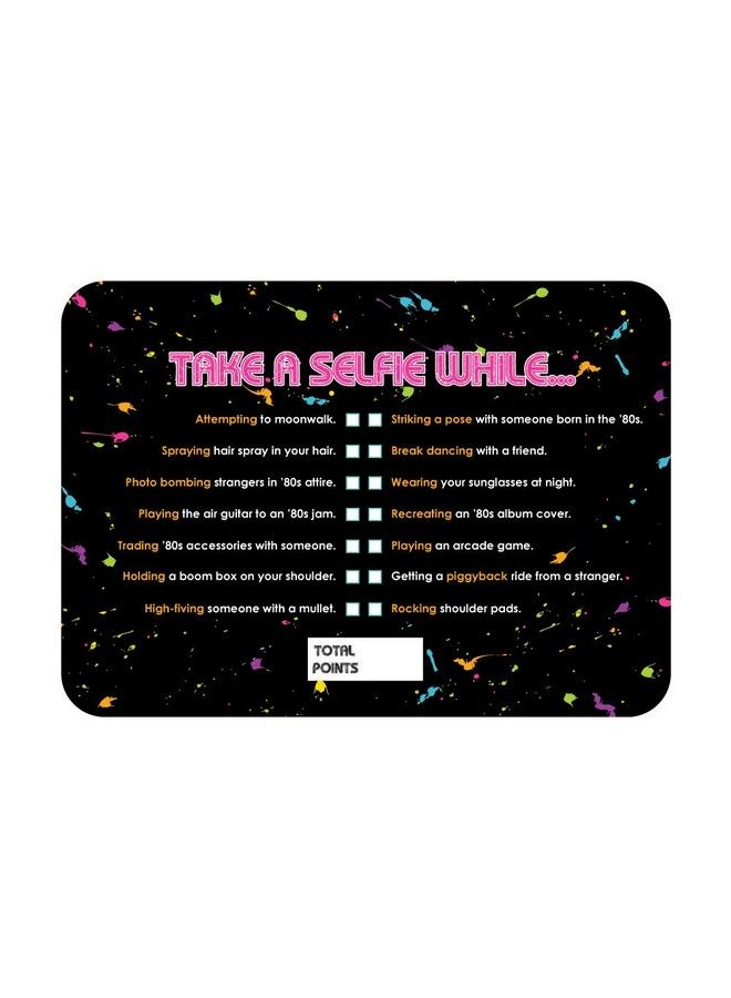 Big Dot of Happiness 80 Retro Selfie Scavenger Hunt Totally 1980S Party Game Set Of 12 - Image 3