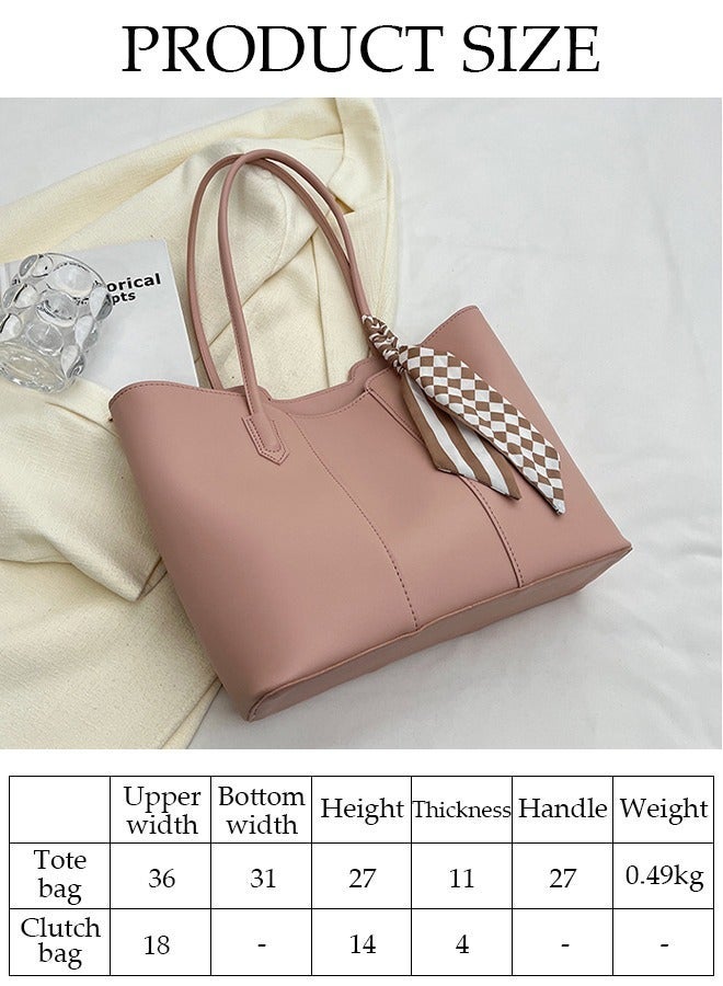 DUNISO Womens Shoulder Tote Bag Faux Leather Handbag for Women Large Capacity Messenger Fashionable Travel Shoulder Bag for Ladies Girls College Students - Image 4