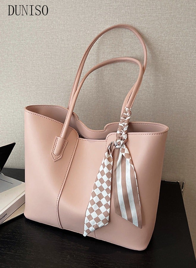 DUNISO Womens Shoulder Tote Bag Faux Leather Handbag for Women Large Capacity Messenger Fashionable Travel Shoulder Bag for Ladies Girls College Students - Image 2