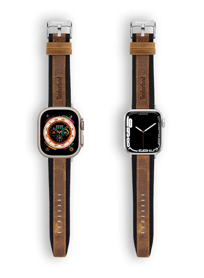 Timberland  Timberland Arnett Black & Brown ReBOTL Unisex Universal Watch Strap 22mm - TDOUS0001708  | Best Price UAE