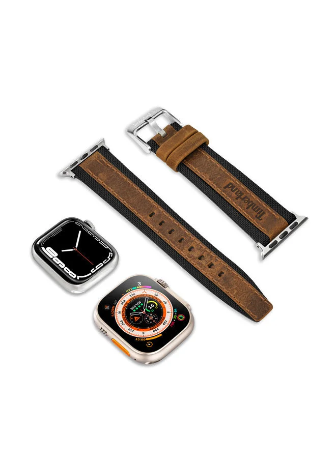 Timberland  Timberland Arnett Black & Brown ReBOTL Unisex Universal Watch Strap 22mm - TDOUS0001708  | Best Price UAE