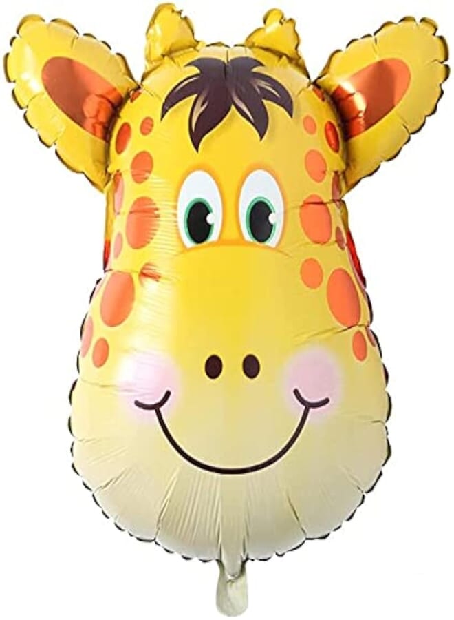 Secret Animal Head Safari Foil Balloon Inflatable Air Ballon Happy Birthday Christmas Party Decorations Kids Baby Shower Party Supplies (Huge Giraffe Head)