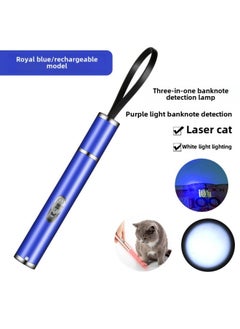 Generic Rechargeable Laser Three-in-one Infrared Money Detector Flashlight Purple Laser Pointer-Product Specifications:Blue Three-in-one Money Detector Light  - Image 1