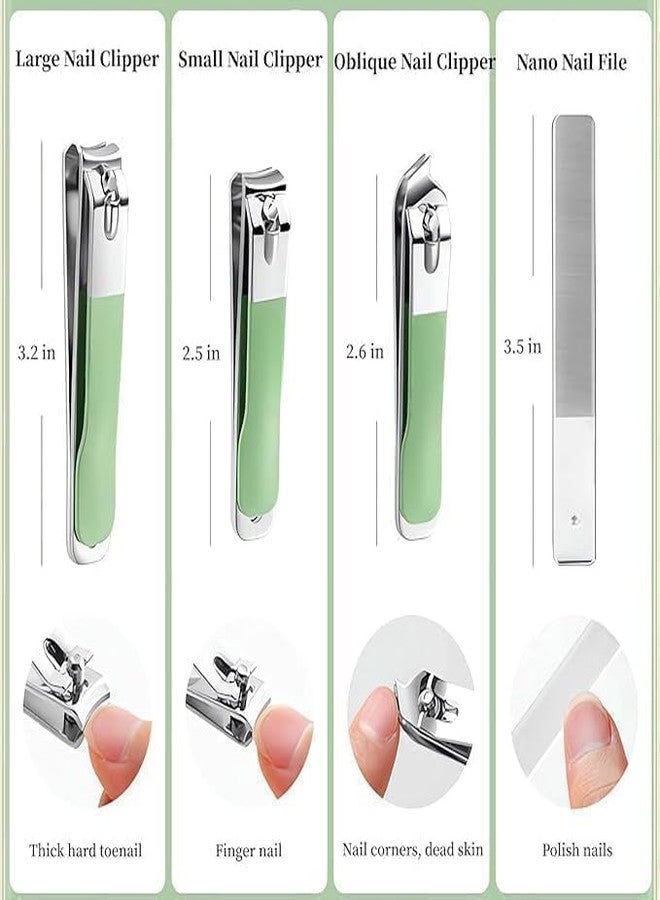 SAMTA ENTERPRISE Samta Nail Clippers Set of 4 Stainless Steel Nail Clippers with Leather Case Manicure and Pedicure Tools nail cutter for adults, kids Sharp Stainless Steel Cutter for Thick Finger Nail cutter - Image 3