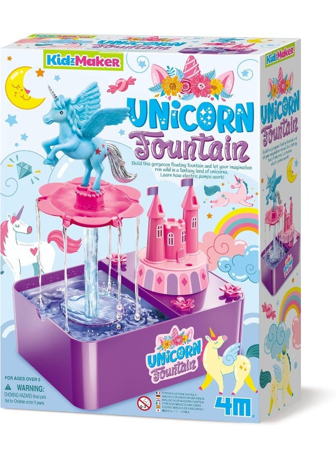 4M KidzMaker Unicorn Floating Fountain Craft Kit – Build a Magical Mid‑Air Lamp‑like Unicorn Water Fountain with Working Electric Pump, Learn Science & STEM Skills, Ideal Gift for Kids 5+ | 00-04789 - Image 1