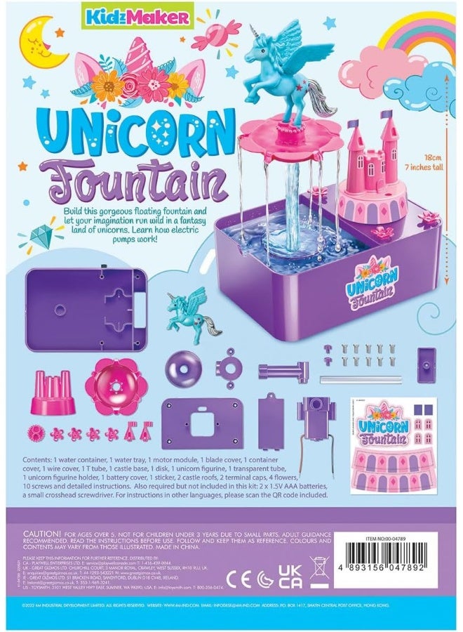 4M KidzMaker Unicorn Floating Fountain Craft Kit – Build a Magical Mid‑Air Lamp‑like Unicorn Water Fountain with Working Electric Pump, Learn Science & STEM Skills, Ideal Gift for Kids 5+ | 00-04789 - Image 4