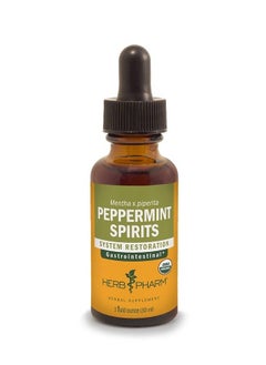 HERB PHARM Certified Organic Peppermint Spirits Liquid Extract Digestive System Support* Blend with Essential Oil - 1 Ounce  - Image 1