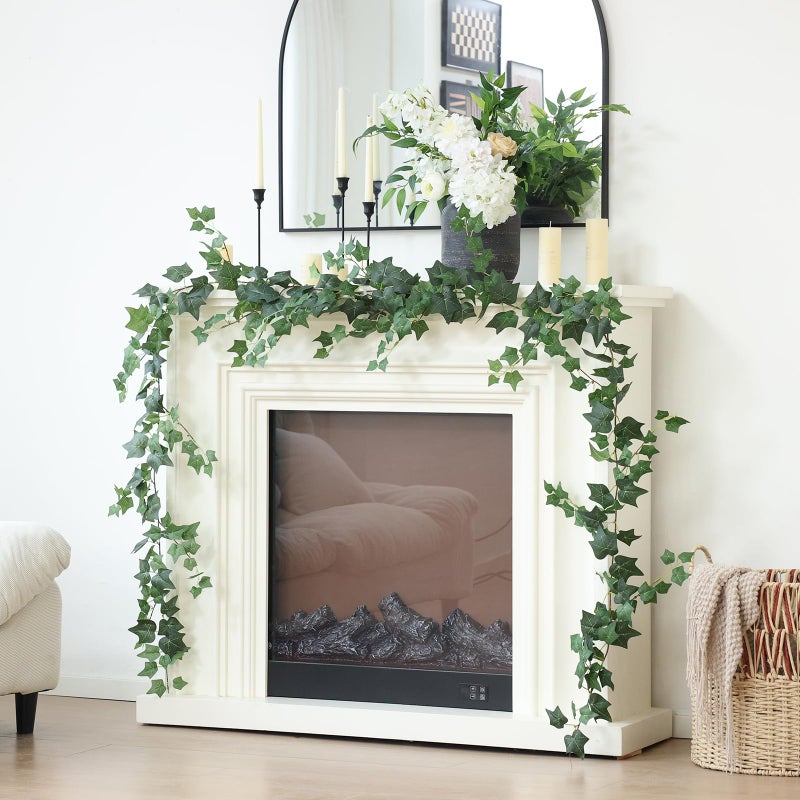 Mizii 2 Strands Artificial Vines Ivy Garland 79" Fake Vine with Silk Green Leaves Faux Hanging Plants Greenery Decoration for Outdoors Party Wedding Indoor Mantle Bedroom Home Decor (Ivy) - Image 4