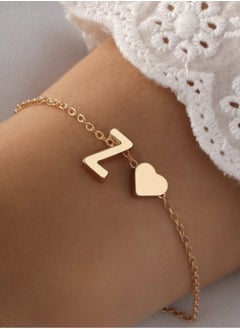 YUCCA Heart Bracelet Decorated with the First Letter of the Alphabet in Gold Color, Trendy for Women and Girls, Suitable for Daily Wear and Gifting to Friends.  - Image 5