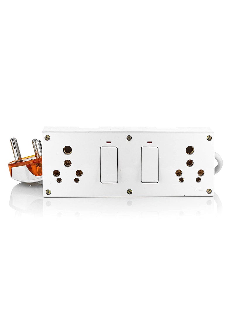HI PLASST HI PLASST 16 amp Extension Board Heavy Duty Extension Board for Heavy appliances with 2 Meter 10Sqmm Cable for Heavy appliances Like HeaterGeyserImmersion RodMicrowave Ovenetc 1000watt230volt  - Image 1
