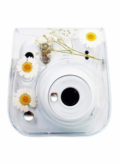 Y&D Transparent PVC Camera Storage Bag for Instant Mini 11/9/ 8 Portable Daisy Gypsophila Decoration Polaroid Case  - Image 1