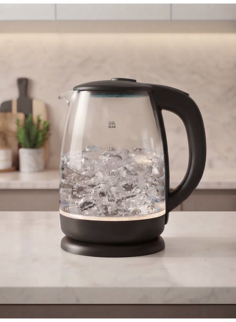 Electric kettle - glass - 2 L - Color may vary - Image 2