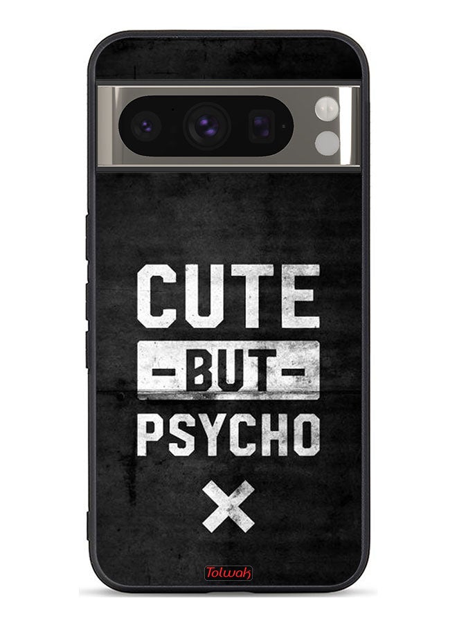 Tolwak Google Pixel 8 Pro Protective Case Cover Cute But Psycho - Image 1