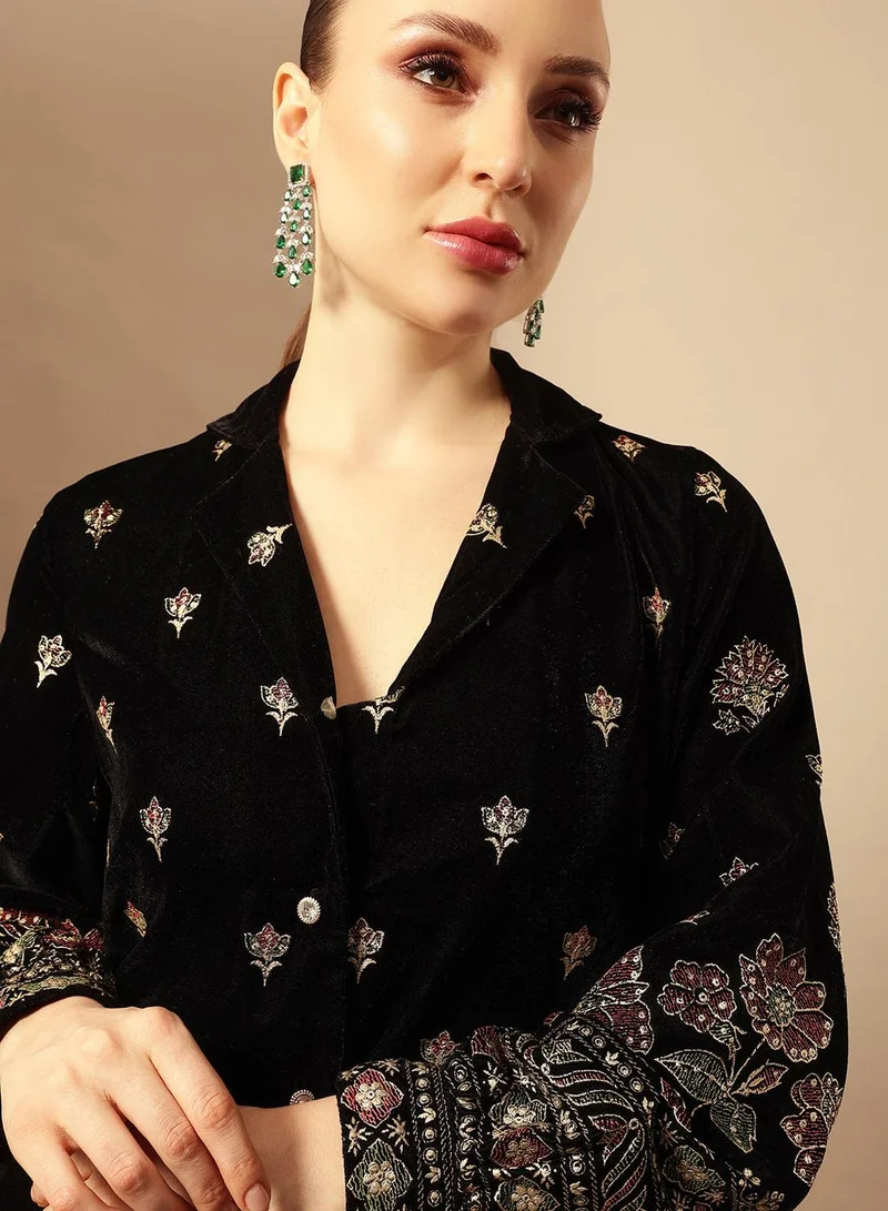 ISHIN Rich Black Regular Co-ords