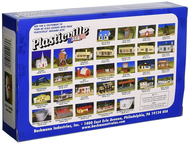 Bachmann Trains - PLASTICVILLE U.S.A. BUILDINGS â€“ CLASSIC KITS - SCHOOL HOUSE - HO Scale - Image 3