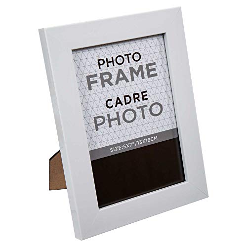Truu Design Modern-Conemporary Solid Picture Gallery Frame, 5"" x 7"", White" (65062) - Image 1