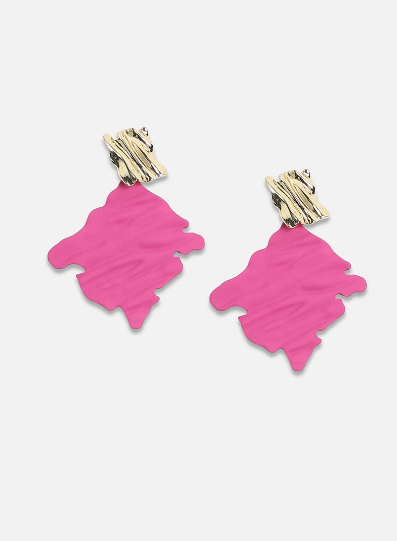 SOHI Contrast Ripple Artificial Drop Earring Jewellery - Image 2