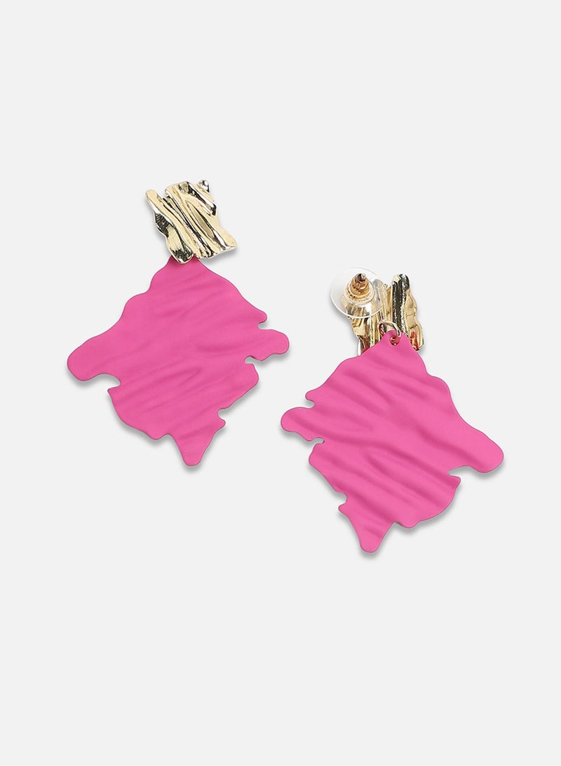 SOHI Contrast Ripple Artificial Drop Earring Jewellery - Image 3