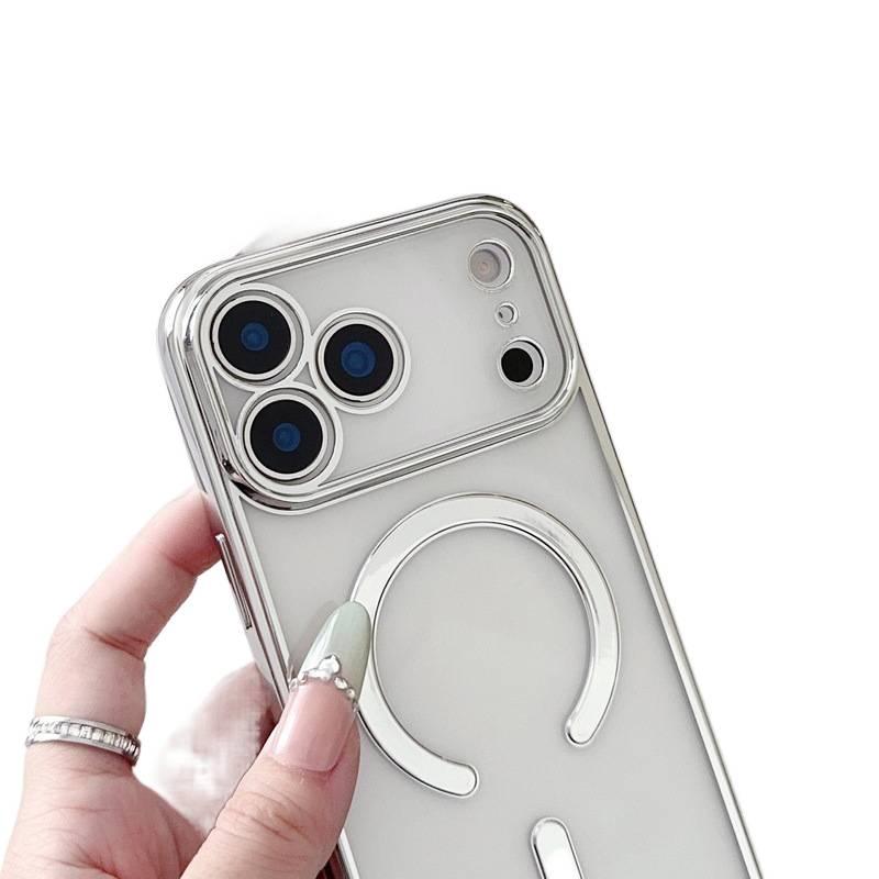 BB غطاء MagSafe بسيليكون لـ iPhone 15 / 15 Plus / 15 Pro / 15 Pro Max مع حماية من السقوط ومغناطيس قوي مع مقاوم للصدمات مع حبل تعليق باللون أسود مغناطيسي من السيليكون باللون الأسود - Image 4