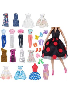 Lot 15 Items = 5 Sets Fashion Casual Wear Clothes/Outfit With 10 Pair Shoes For Girl Doll Random Style (Casual Wear Clothes + Short Skirt) - pzsku/ZDACC4BCD18ACDDFF3A51Z/45/_/1680818729/2a8a370a-2dcf-4a36-9151-e2e2c3fa73a9