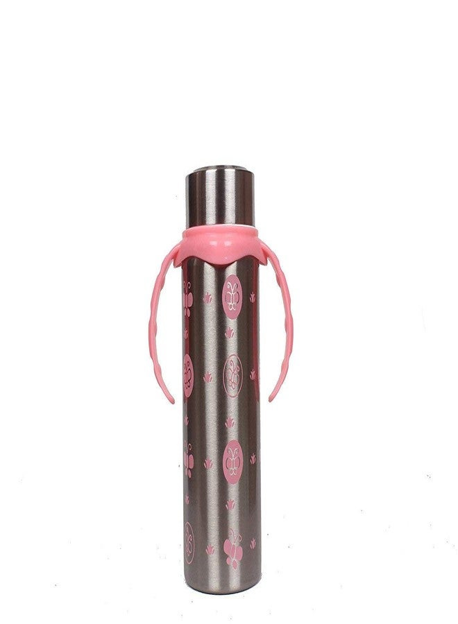 Ineffable 3 in 1 Multifunctional Baby Steel Feeding Bottle for Hot and Cold Milk (Pink,180 ml) - Image 4