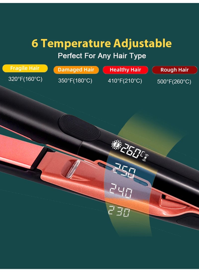 GloCurlX Hair Straightener & Curler 2-in-1, Ceramic Plates, Plasma Ionic Technology, Heats Up to 260°C, 6 Temperature Levels, Fast Heating - Image 3