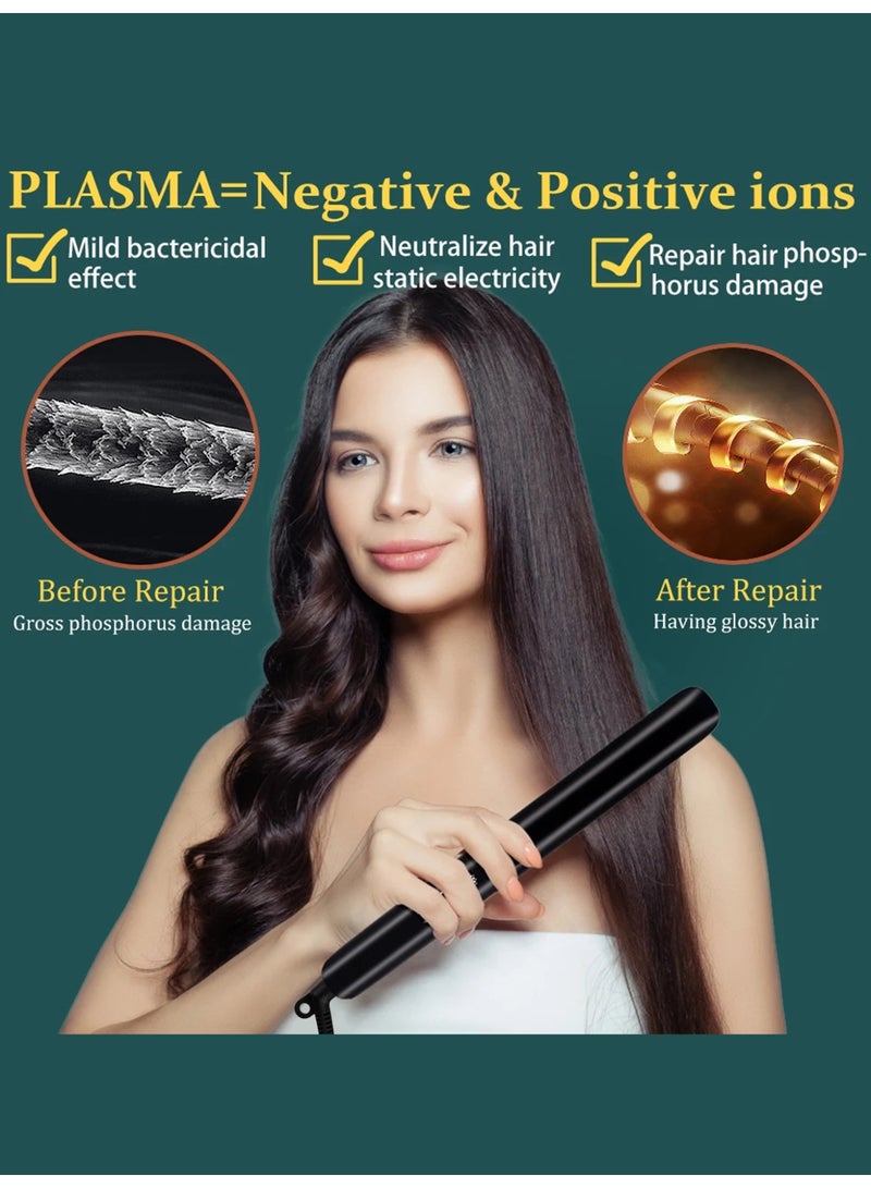 GloCurlX Hair Straightener & Curler 2-in-1, Ceramic Plates, Plasma Ionic Technology, Heats Up to 260°C, 6 Temperature Levels, Fast Heating - Image 5