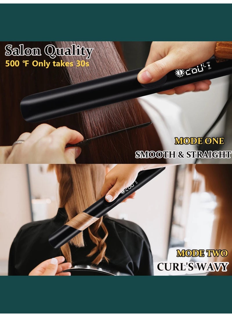 GloCurlX Hair Straightener & Curler 2-in-1, Ceramic Plates, Plasma Ionic Technology, Heats Up to 260°C, 6 Temperature Levels, Fast Heating - Image 2