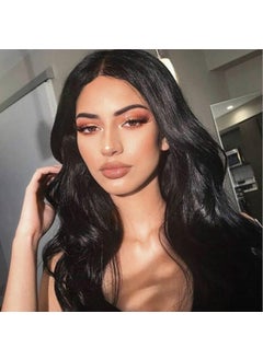 FB European and American new front lace wig ladies  long curly hair big wave curly hair chemical fiber headgear wigsDark Brown Y-WW-DB- 35cm Dark Brown Y-WW-DB- 35cm