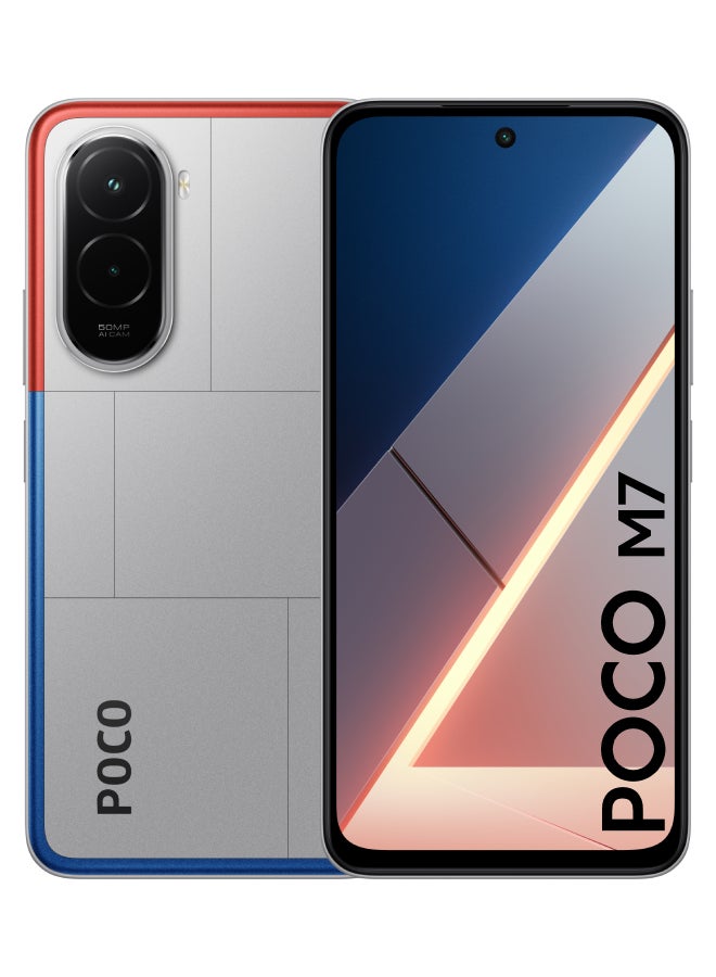 Xiaomi POCO M7 Dual SIM Silver 8GB RAM 256GB 4G - Global Version - Image 1