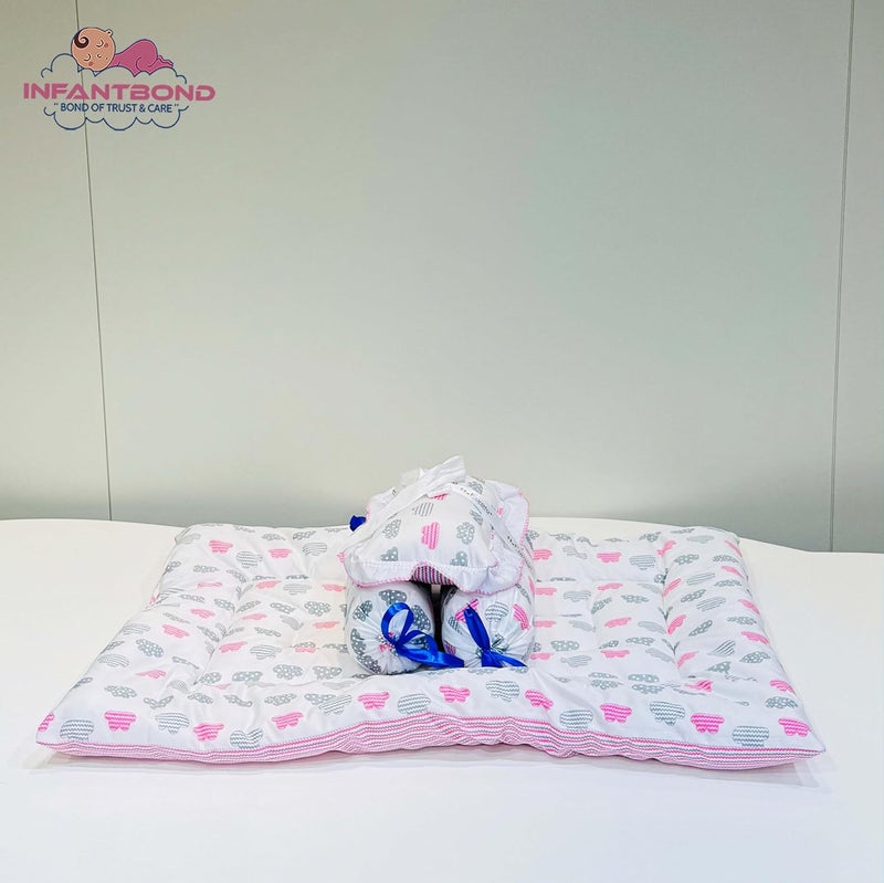 Infantbond Complete Bedding Set Essentials Combo for Baby 06 MonthsCloud line PinkNormal - Image 4