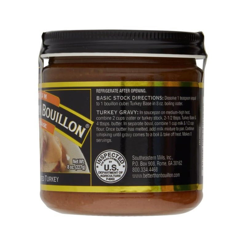 Better Than Bouillon Premium Turkey Base, Made with Roasted Turkey, 38 Servings Per Jar (8 Ounce (Pack of 6)) - Image 4