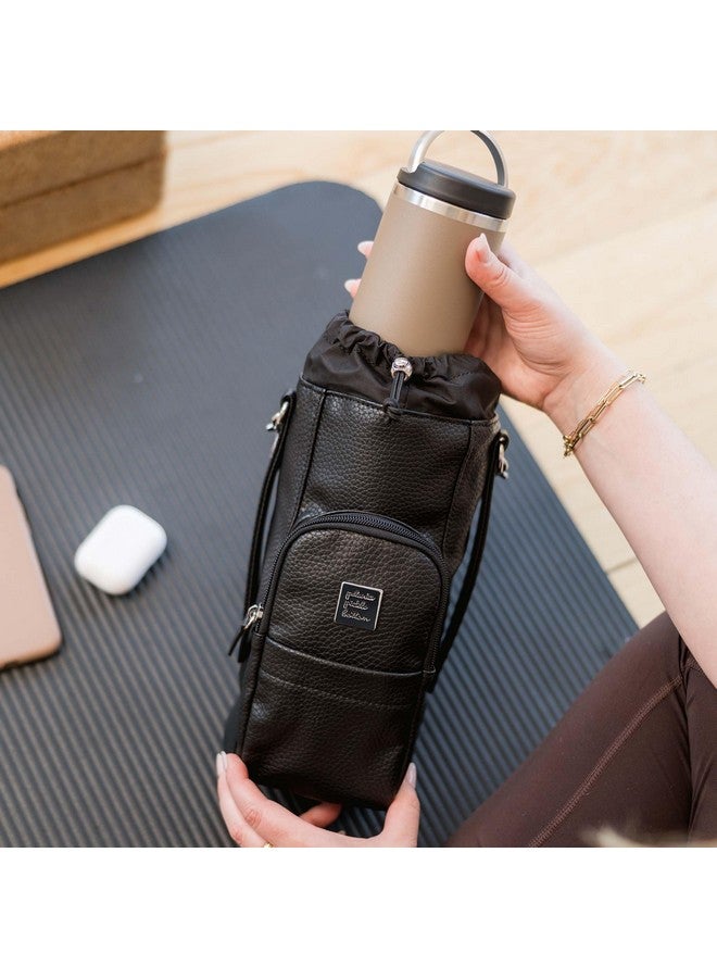 petunia pickle bottom Pickle Bottom - Viva Cross-Body - Water Bottle Holder - Pockets Perfect For Your Keys, Wallet And Other Essentials - Ebony - Image 4