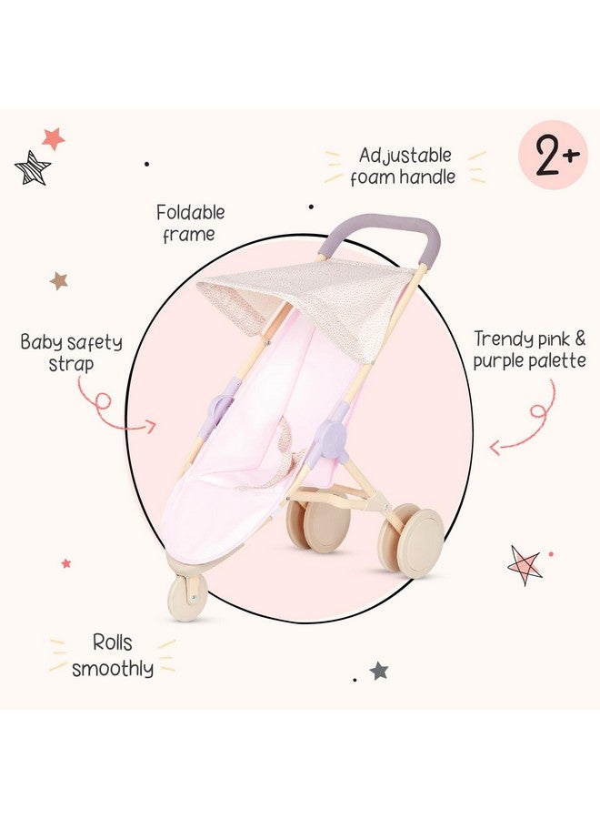 Lullababy لولا بيبي دمية طفل واقعية 14 بوصة مع حفاضات وملحقات العناية عيون بنية وجسم ناعم ألعاب تمثيلية مجموعة دمية طفل ومجموعة عربة جري للأطفال من عمر 2 سنوات وما فوق - Image 2