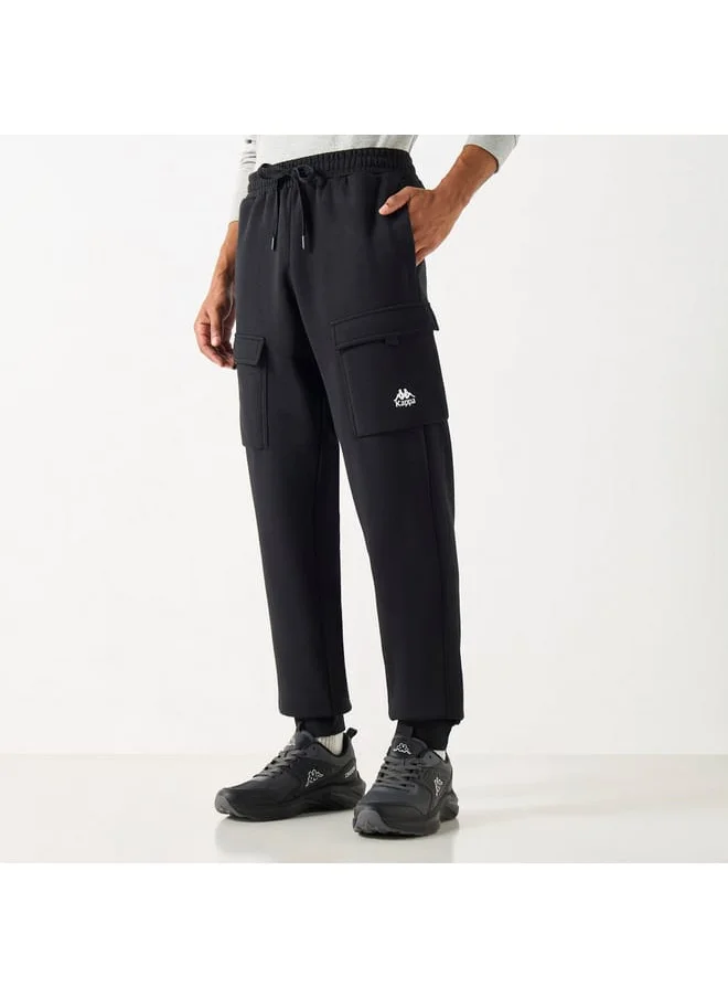 Kappa Kappa Solid Joggers with Cargo Pockets and Drawstring Closure