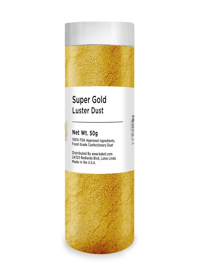 Bakell's Super Gold Luster Dust & Paint - (50g 1x Jar) | Edible Radiance for Baking, Desserts, and Beverages - Image 2
