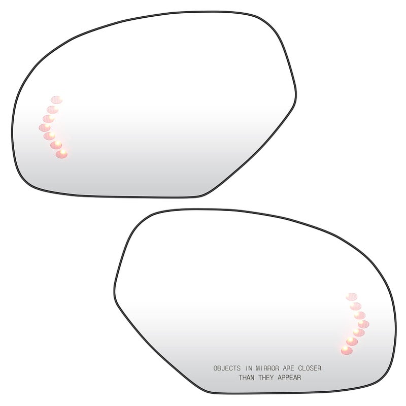 Left DriverRight Passenger Side Mirror Glass Replacement for 0714 Chevy Silverado Suburban Tahoe Avalanche GMC Sierra Yukon Cadillac Heated Mirror with signal light Replace GM1324138 GM1325138