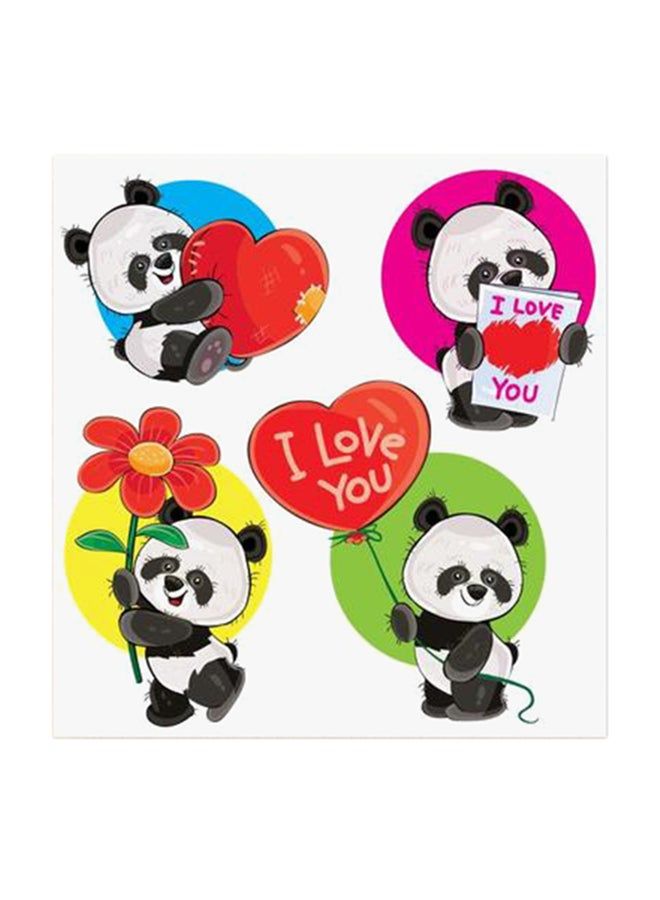 RYN Panda MDF Wall Art Multicolour 30x30centimeter - Image 1