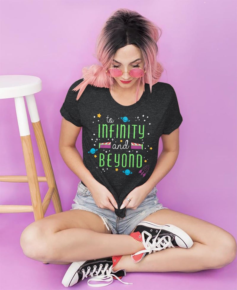 MYHALF You've Got A Friend in Me Shirt Women Funny Letter Print Friends Tops Cute Vacation Holiday Short Sleeve Graphic Tees Dark Grey - Image 3