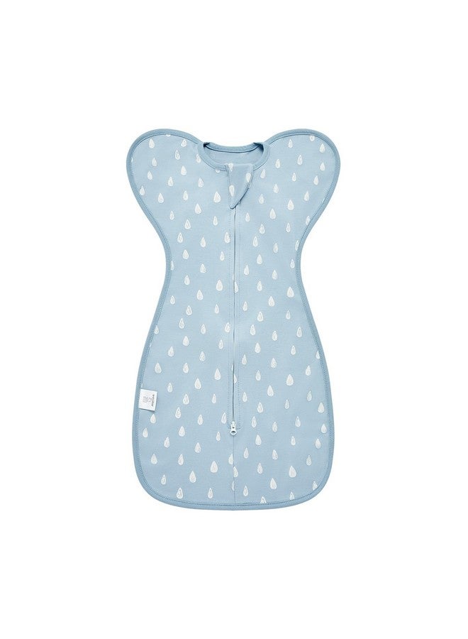 insular Swaddle Blanket with 2-Way Zipper for Newborn Baby (Blue Raindrop, Medium (3-6 Month)) - Image 1