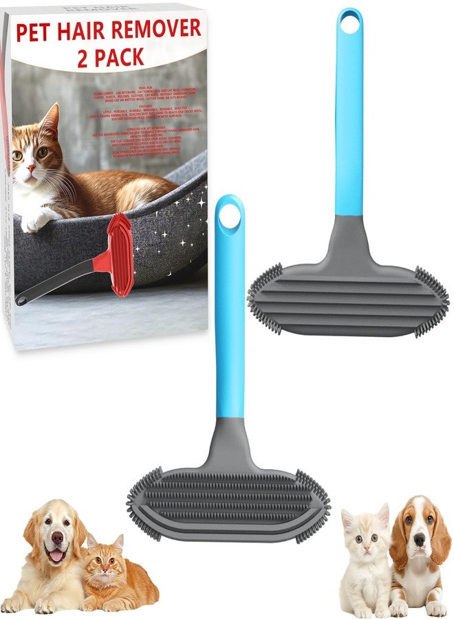 OKcedier Pet Hair Removal Tool and Pet Hair Remover with 3 in 1 silicone, Cat Dog Hair and lint fur remover for Carpet Couch Cat Tree bed Furniture and Car Interior, Reusable and Portable,2 Pack - Image 1