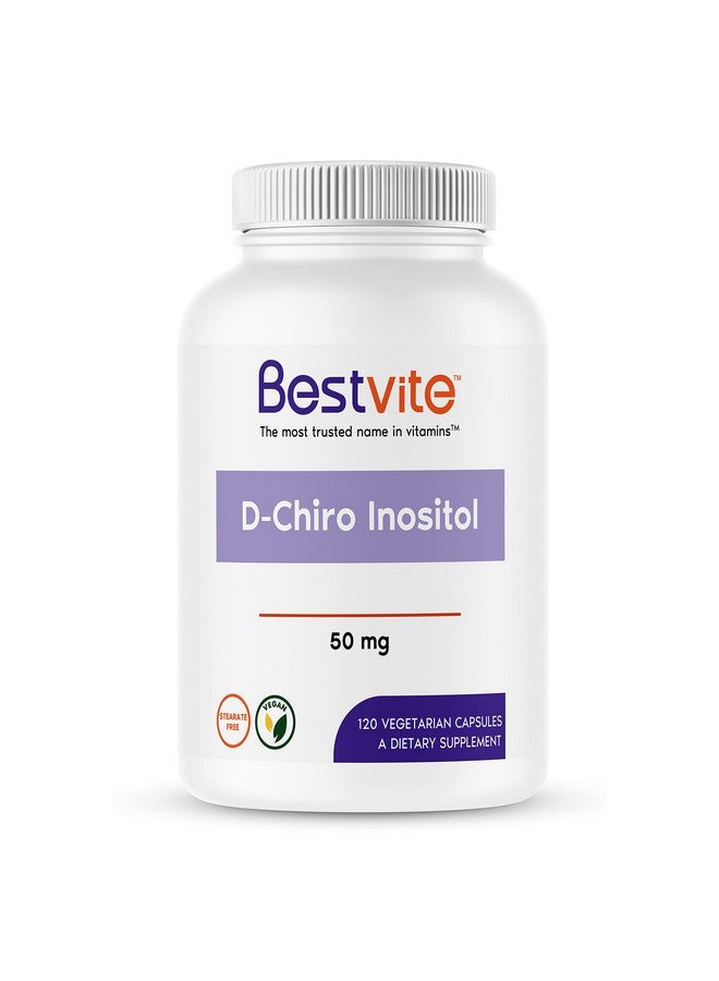 BESTVITE Dchiro Inositol 120 Vegetarian Capsules No Stearates Vegan Non Gmo Gluten Free 1 Capsule For 40:1 Inositol Ratio - Image 1