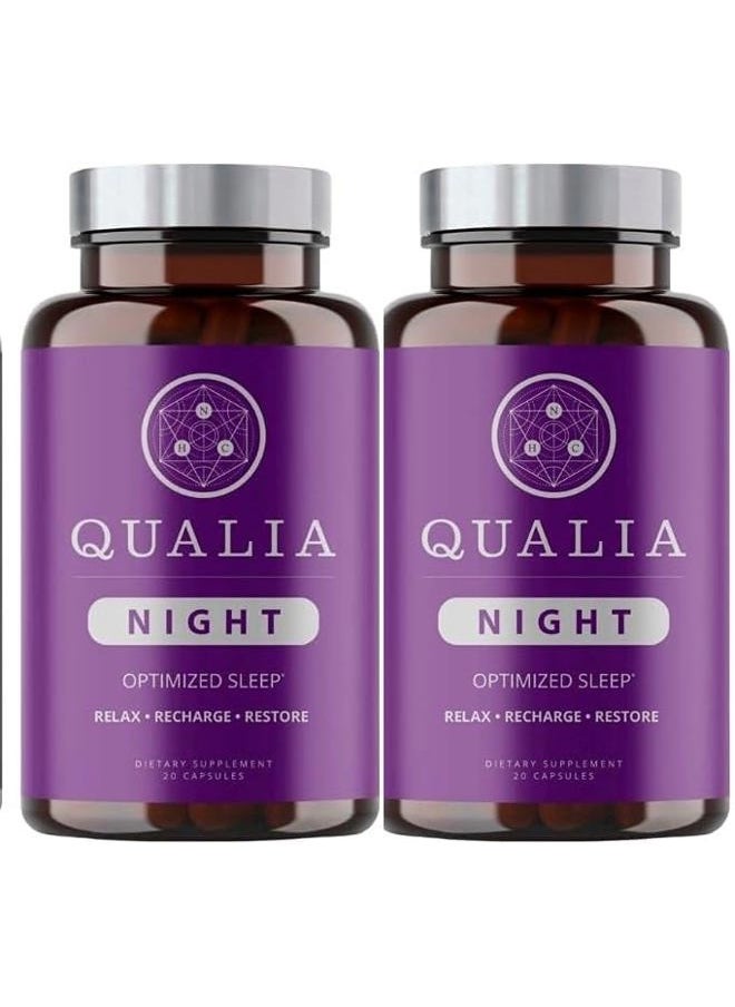 NEUROHACKER COLLECTIVE - Qualia Night Sleep Aid | Non-Habit Forming | Science-Backed Supplement for Deep Refreshing Sleep | Melatonin-Free, Vegan, Non-GMO, Gluten-Free - Image 1