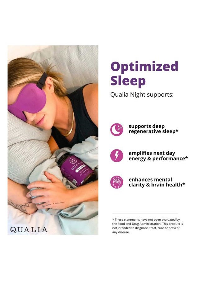 NEUROHACKER COLLECTIVE - Qualia Night Sleep Aid | Non-Habit Forming | Science-Backed Supplement for Deep Refreshing Sleep | Melatonin-Free, Vegan, Non-GMO, Gluten-Free - Image 1