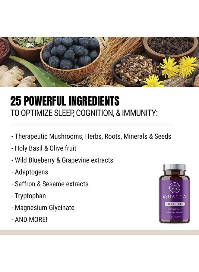 NEUROHACKER COLLECTIVE - Qualia Night Sleep Aid | Non-Habit Forming | Science-Backed Supplement for Deep Refreshing Sleep | Melatonin-Free, Vegan, Non-GMO, Gluten-Free - Image 1