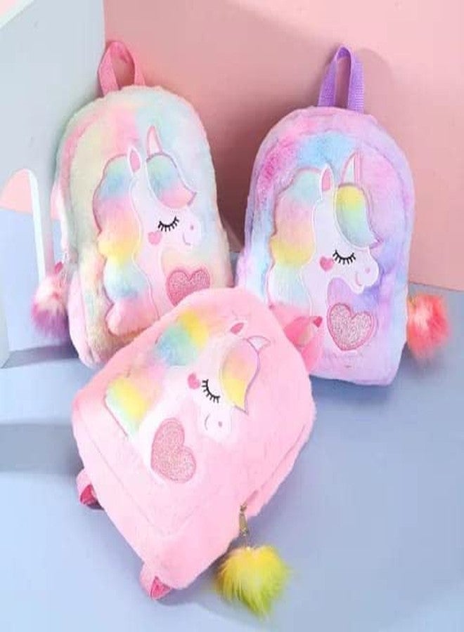 Flywind Cute Unicorn Backpack || Daypack Rainbow Backbag || Schoolbags for Girls Kids || School Picnic Kids Cartoon Backpack || Adjustable Shoulder(Multi) - Image 5