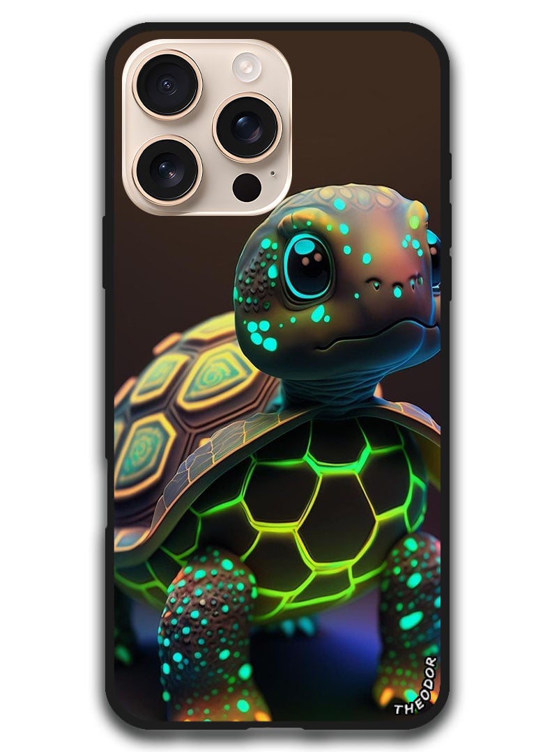 Theodor غطاء واقي مضاد للخدش وصدمات حماية لجهاز iPhone 16 Pro (6.3) بوصة - سلحفاة - Image 1