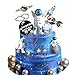 CANIPHA 22Pcs Space Cake TopperSpace Cupcake Toppers Astronaut Figurine Birthday Outer Space Themed Party Decorations Supplies Planet Rocket Pearl Balls and Star DIY Cake Toppers - Image 3