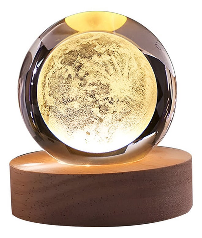 New Glass Ball Projection Lamp - 3D Night Light for Aaa